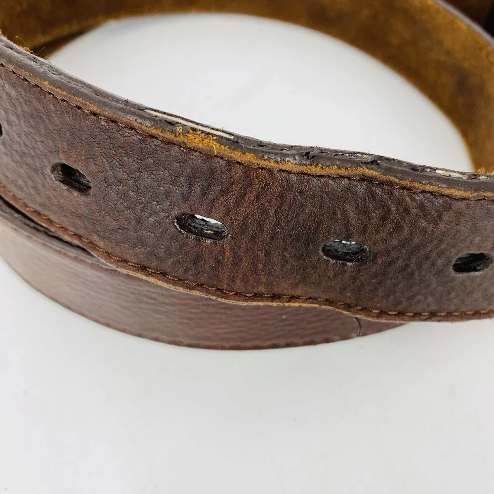 3D Belt Co Dark Brown Genuine Leather Men's 2